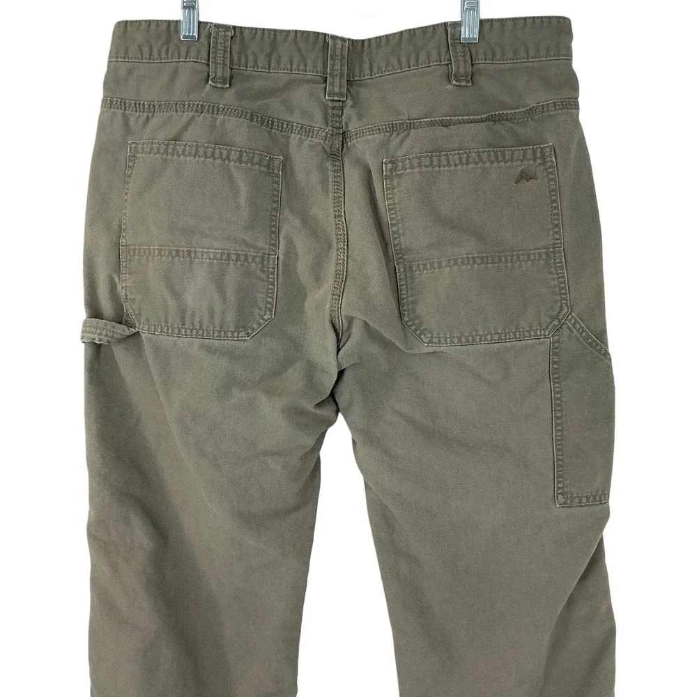 Ridgecut Toughwear Men's Size‎ 36x32 Canvas Cargo Pants Olive Utility Workwear
